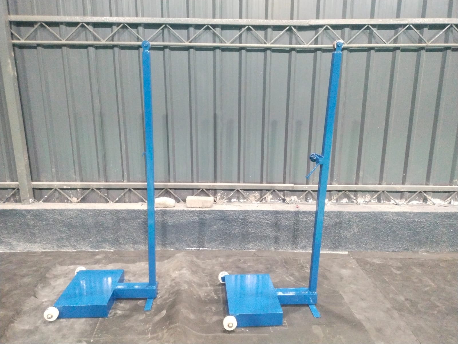 Badminton Pole Base and Wheel System