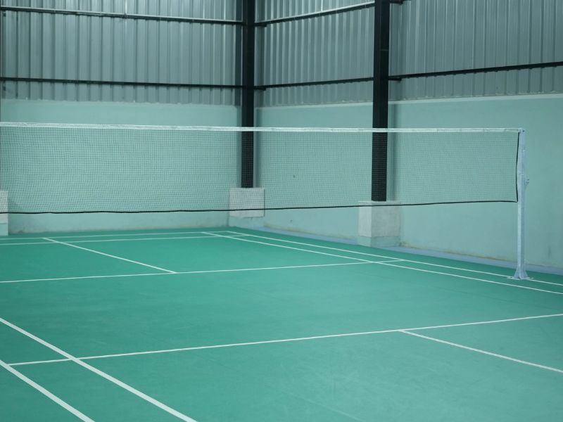 Badminton court flooring